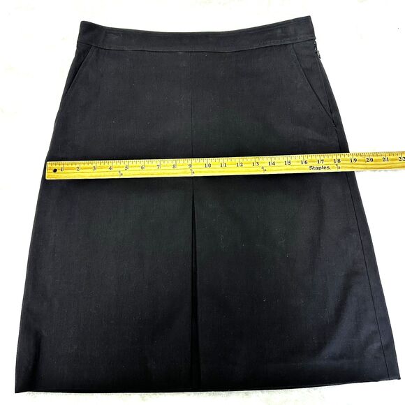 Theory Womens Black Cotton A-Line 4-Pockets Knee Length Skirt Sz 8 - Picture 7 of 11